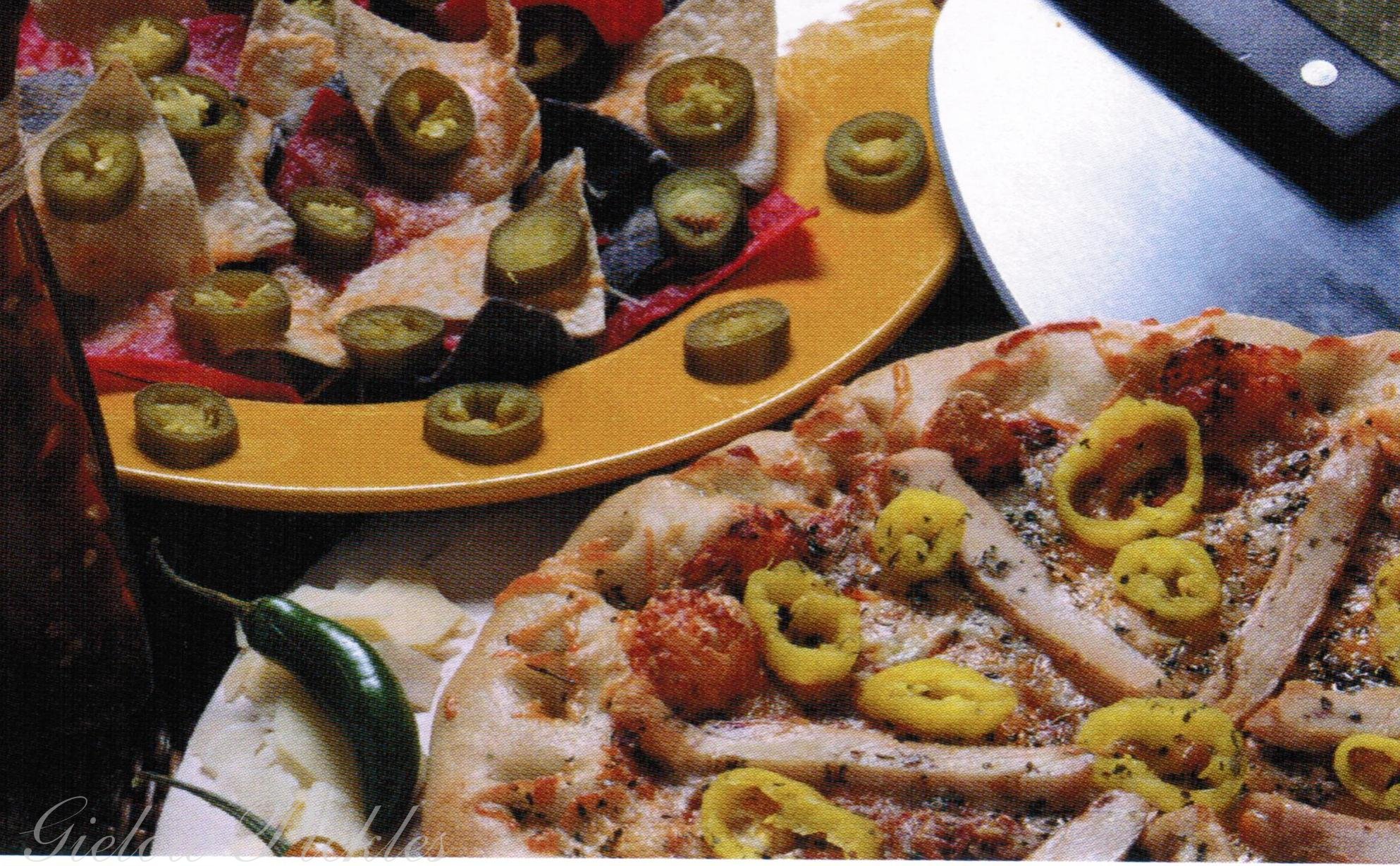 Nachos and Pizza with Peppers